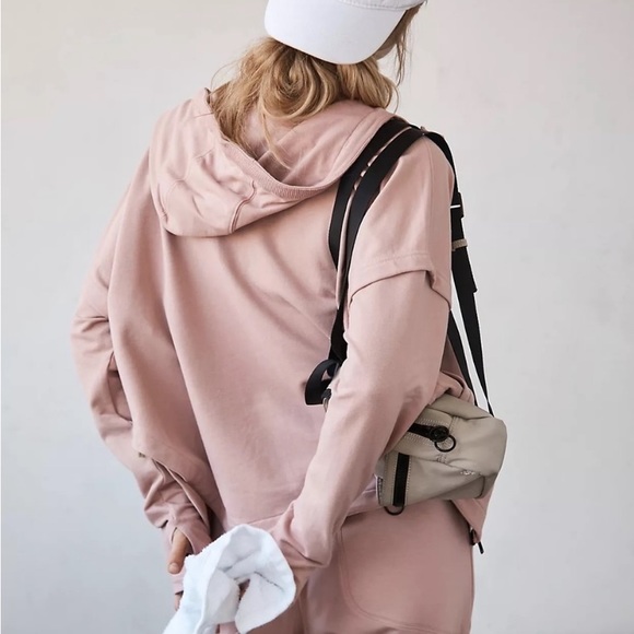 NWT Free People All Day Everyday Zip Up Mauve - Picture 2 of 8